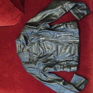 Bebe Faux Leather Moto Jacket - Large